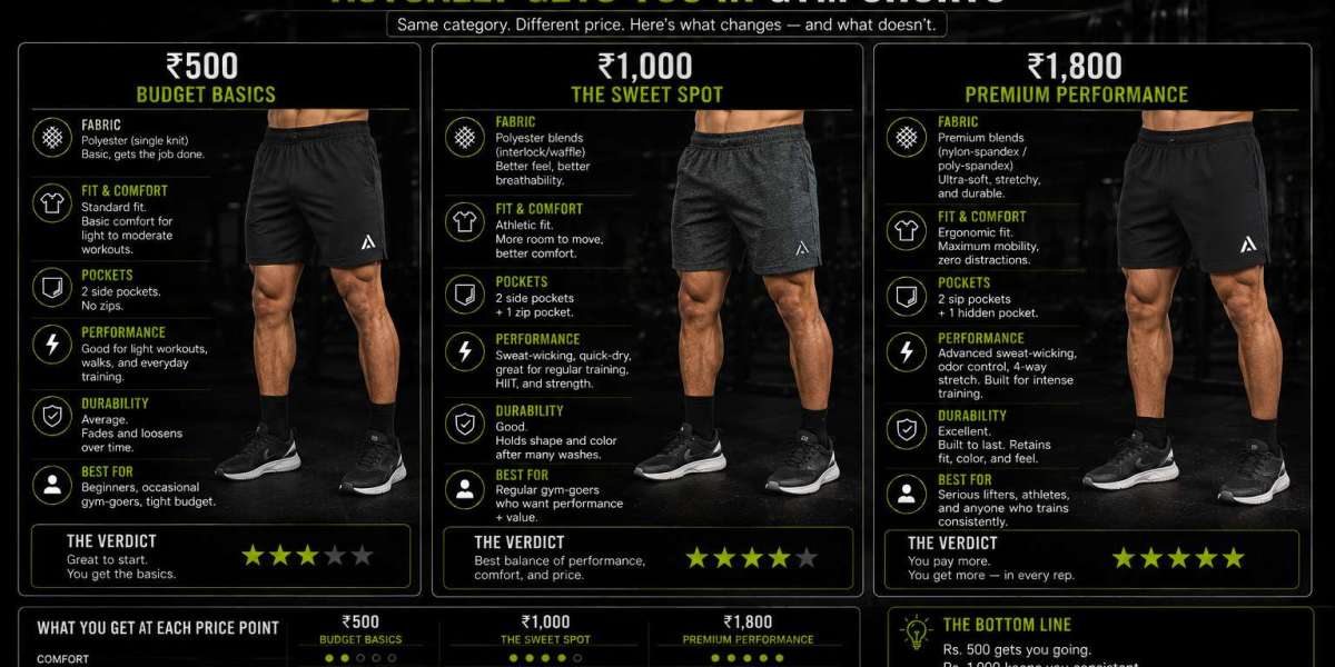 What ₹500 vs ₹1,000 vs ₹1,800 Actually Gets You in Gym Shorts